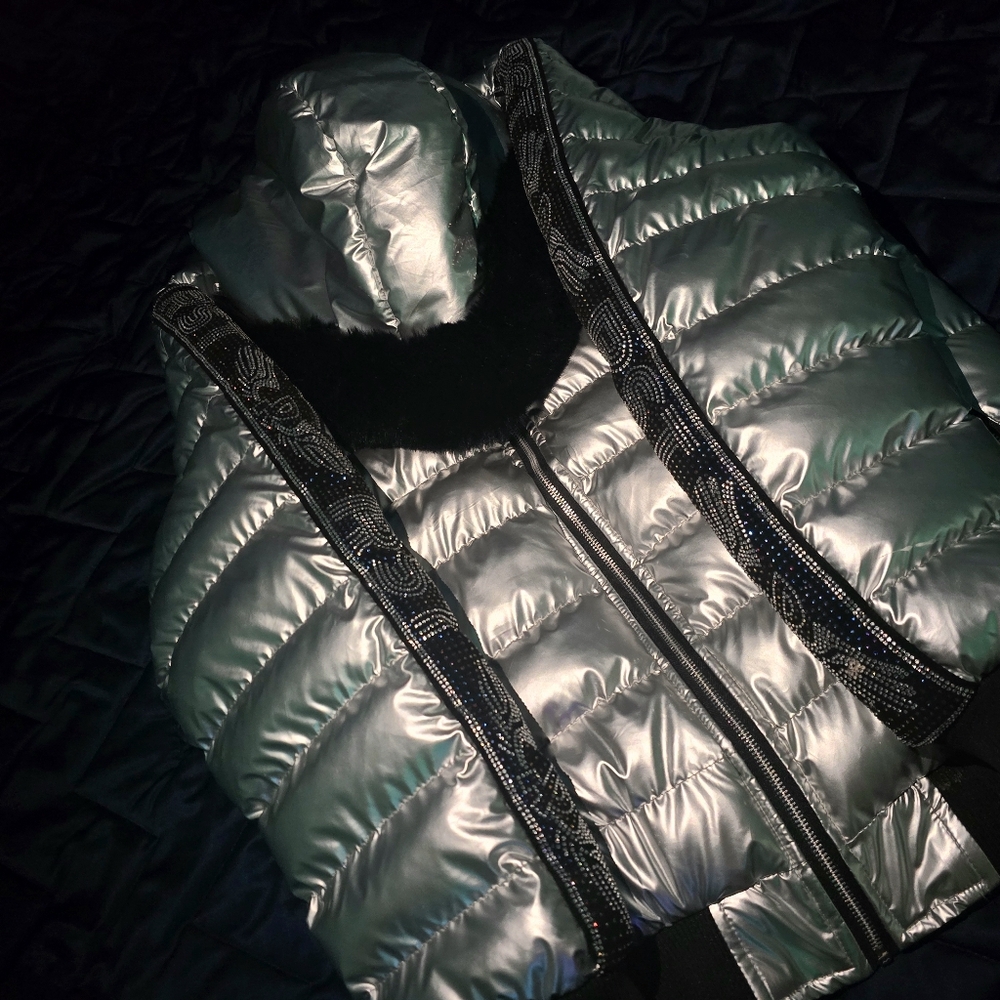 Moncler Silver Puffer JACKET